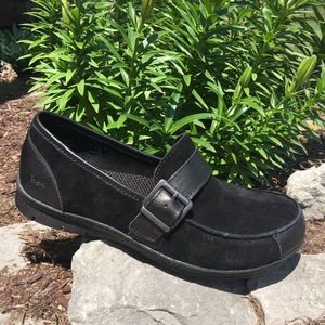 Boc black suede loafer